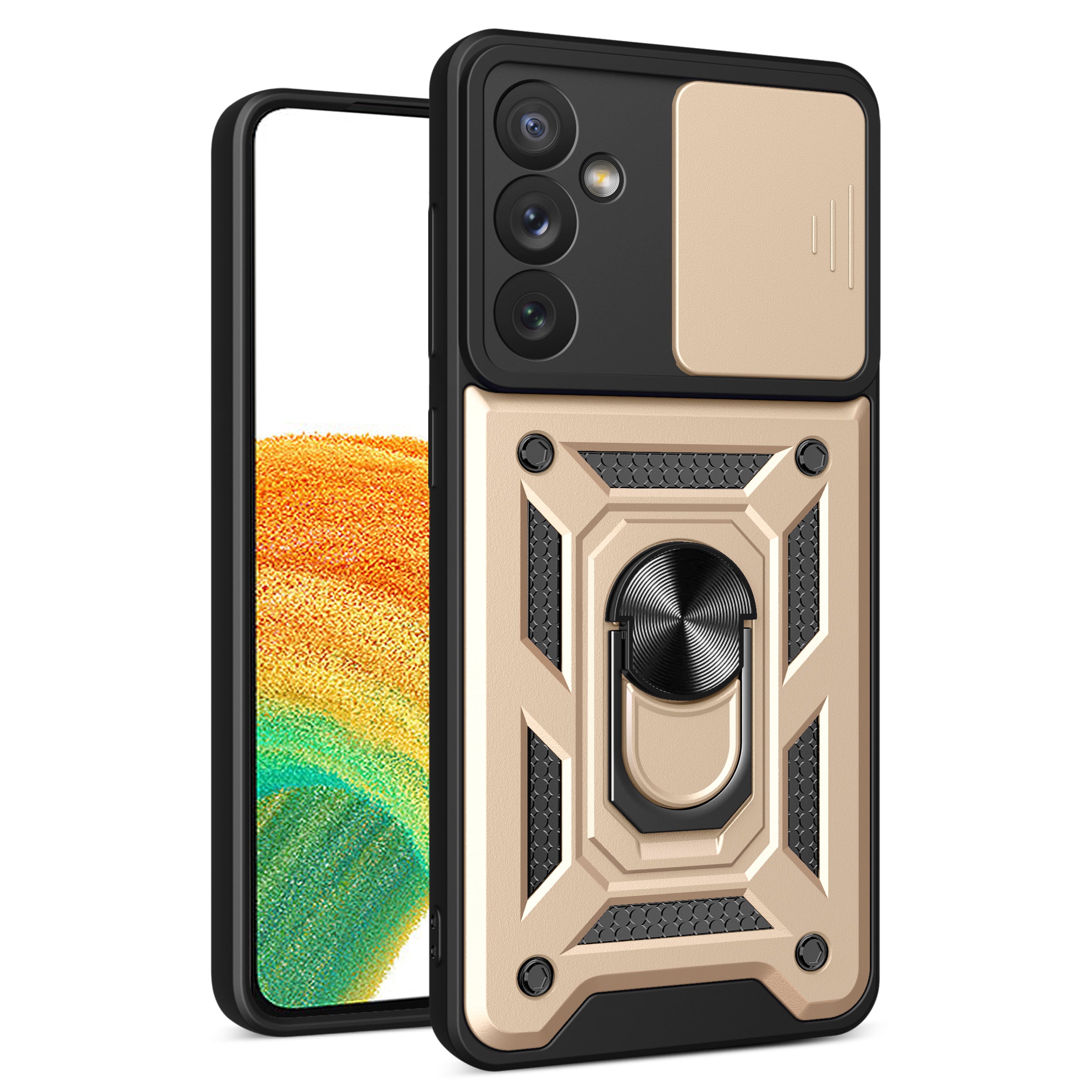 For Samsung Galaxy A34 5G Shockproof TPU PC Case Ring Kickstand Slide Camera Protector Anti-Scratch Back Cover For Samsung Galaxy A34 5G Shockproof TPU PC Case Ring Kickstand Slide Camera Protector Anti-Scratch Back Cover